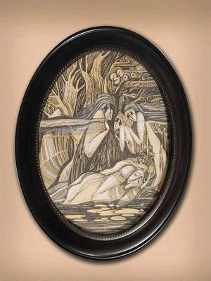 "Мавки", 2011 г., бумага, темпера, ручка, 25х16