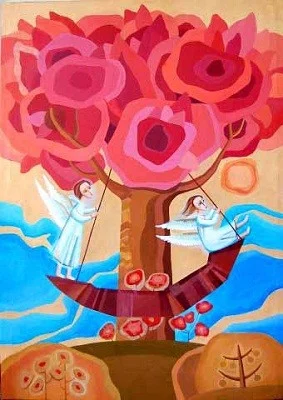 "Мечта", 2011 г., холст, темпера, 60х70