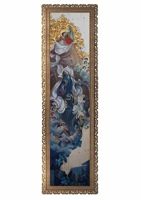 "Милостивый Блудник", 2013 г., дерево, левкас, масло, позолота, 180х40