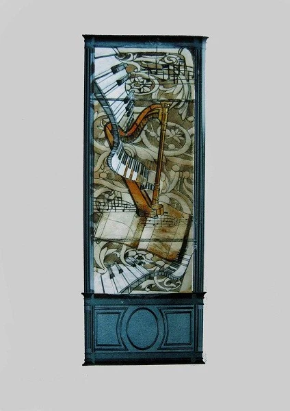 Эскиз расписного витража Тиффани, 2012 г.